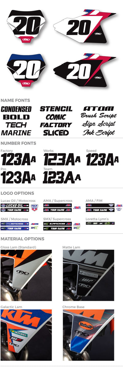 Factory Effex Custom Motocross Number Plate Graphics Gas Gas EVO 20#mpn_01-62104-A