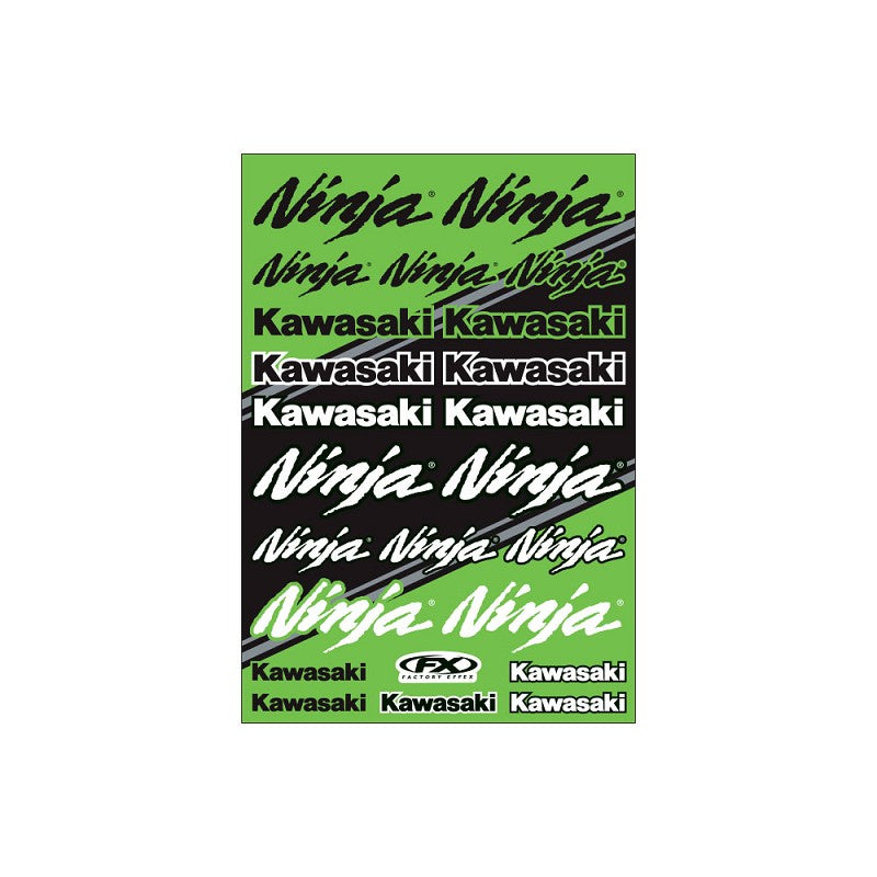Factory Effex Kawasaki Sport Bike Sticker Sheet#mpn_22-68134