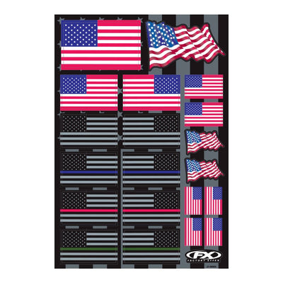 Factory Effex Usa Flag Sticker Sheet#mpn_27-68000