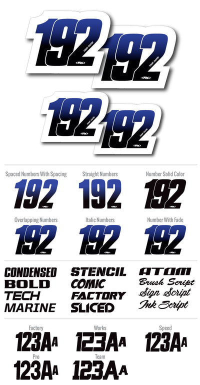 Factory Effex Custom Standard Number Plate Kit#mpn_01-63000-A