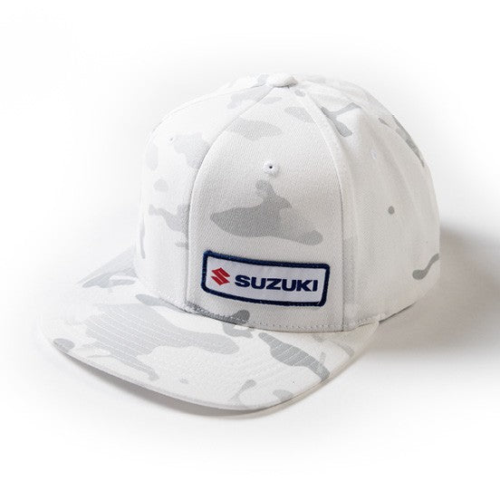 Factory Effex Suzuki White Camo Snapback Hat#mpn_27-86406