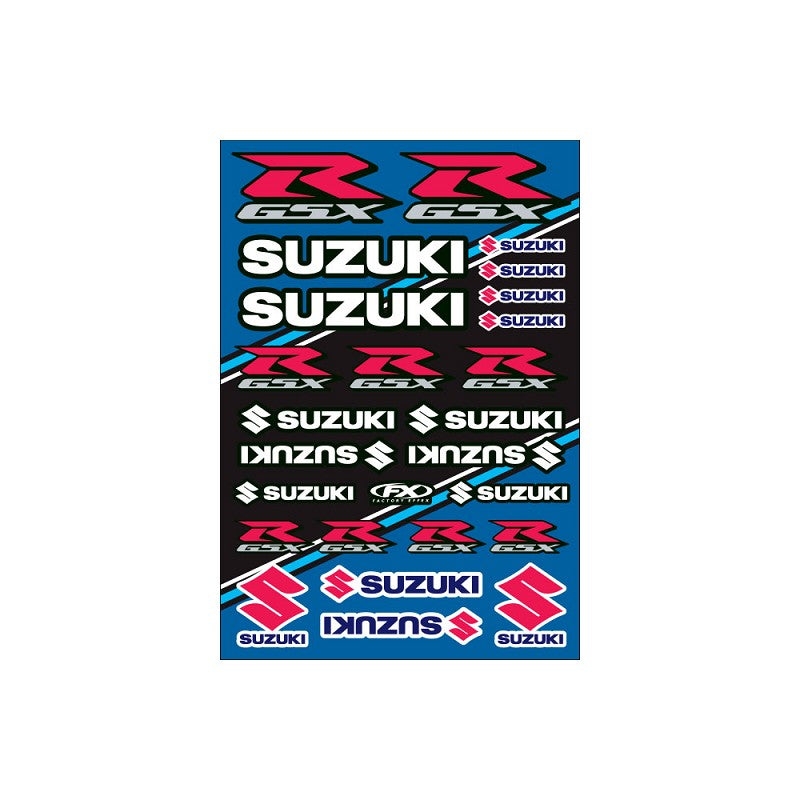 Factory Effex Suzuki Sport Bike Sticker Sheet#mpn_22-68434