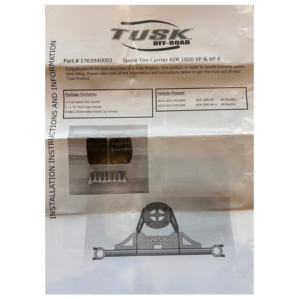 Tusk Spare Tire Carrier 176-394-0001 #176-394-0001