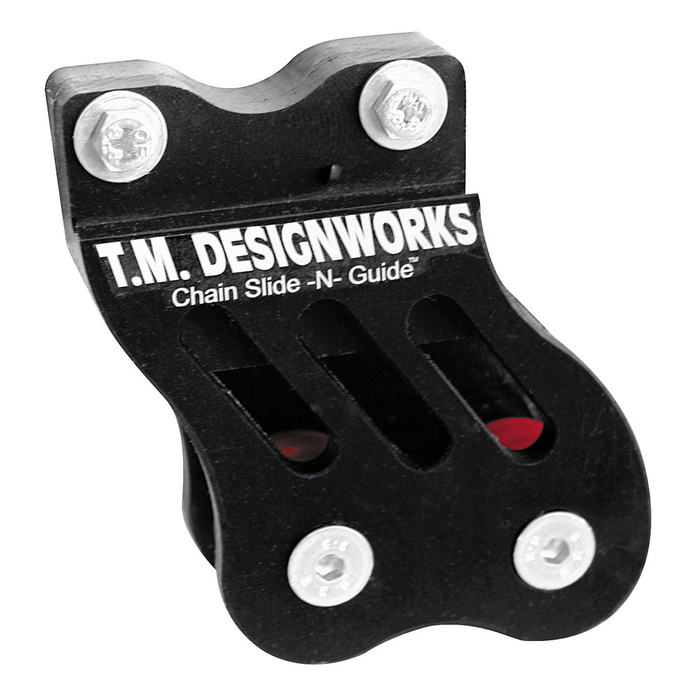T.M. Designworks Factory Edition 1 Rear Chain Guide Black#mpn_RCG-TRX-BK