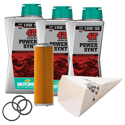Tusk 4-Stroke Oil Change Kit Motorex Power Full Synthetic 4T 10W-50 For KTM 890 Adventure 2021-2023#mpn_152986033105ba-451bd9