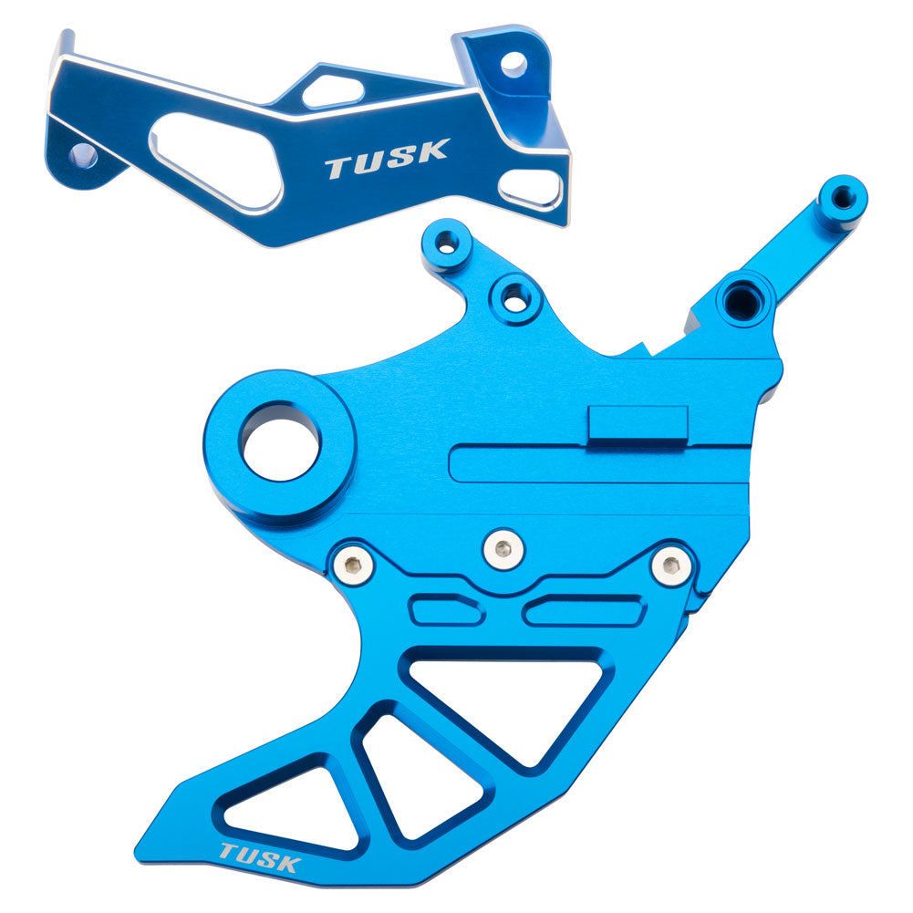 Tusk Rear Brake Caliper Support w/ Brake Disc Guard & Caliper Guard Kit Blue#mpn_2093870002