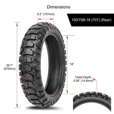 Tusk 2Track Adventure Tire Rear#213774-P