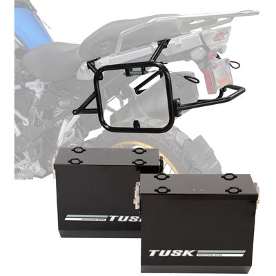 Tusk Aluminum Panniers with Pannier Racks#146734-P1