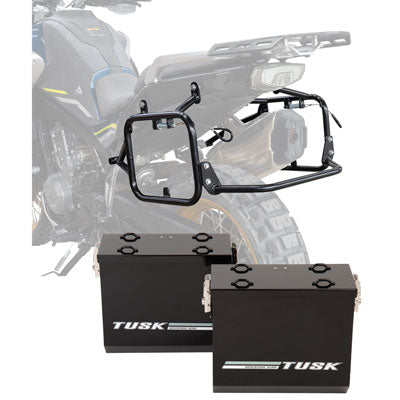 Tusk Aluminum Panniers with Pannier Racks#146734-P1