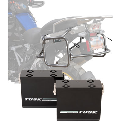 Tusk Aluminum Panniers with Pannier Racks#146734-P1