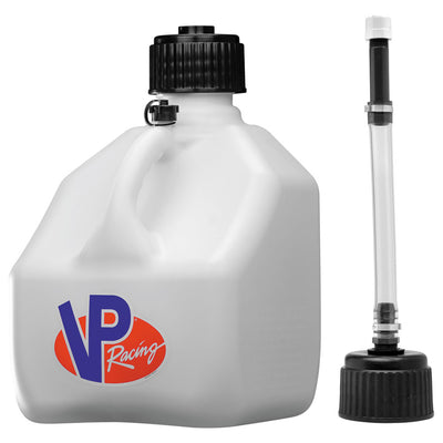 VP Racing Square Utility Jug with Deluxe Jug Tube 3 Gallons White#mpn_1389360008