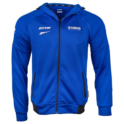 Yamaha Paddock Essentials Pulse Stripe Zip-Up Hooded Sweatshirt#mpn_