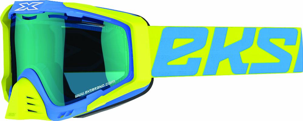 EKS-S COLD WEATHER GOGGLE FLO YELLOW/BLUE W/BLUE MIRROR#mpn_067-10906