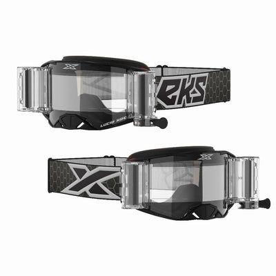 LUCID GOGGLE RACE PACK BLACK/WHITE ZIP OFF CLEAR#mpn_067-11100