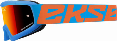 X-GROM YOUTH GOGGLE CYAN BLUE/ FLO ORANGE W/RED MIRROR#mpn_067-30210