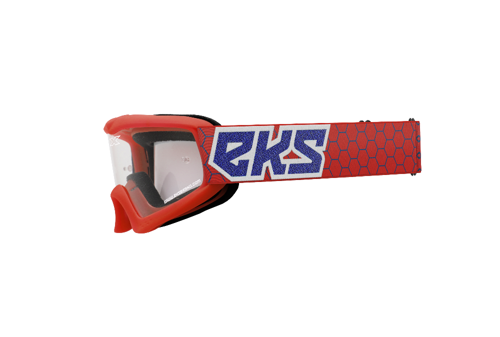 XGROM YOUTH GOGGLE RED/WHITE/BLUE METALLIC CLEAR#mpn_067-30340