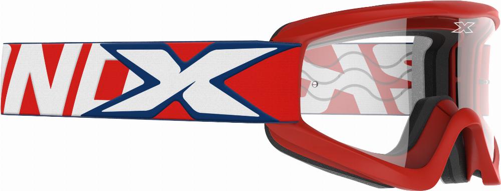 FLAT-OUT GOGGLE RED/WHITE W/CLEAR LENS#mpn_067-60430