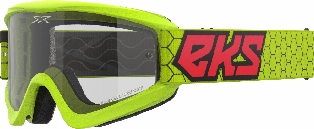 FLAT OUT CLEAR GOGGLE FLO YLW/BLACK/FIRE RED CLEAR#mpn_067-60445