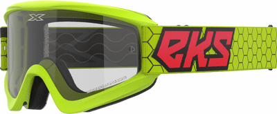 FLAT OUT CLEAR GOGGLE FLO YLW/BLACK/FIRE RED CLEAR#mpn_067-60445