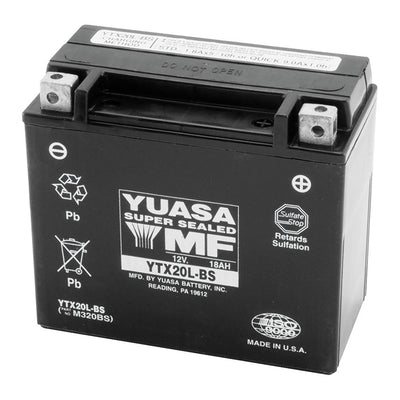 YUASA No Maintenance Battery with Acid YTX20LBS #YUAM320BS