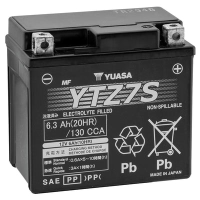 YUASA No Maintenance Battery with Acid YTZ7S#mpn_YUAM727ZS