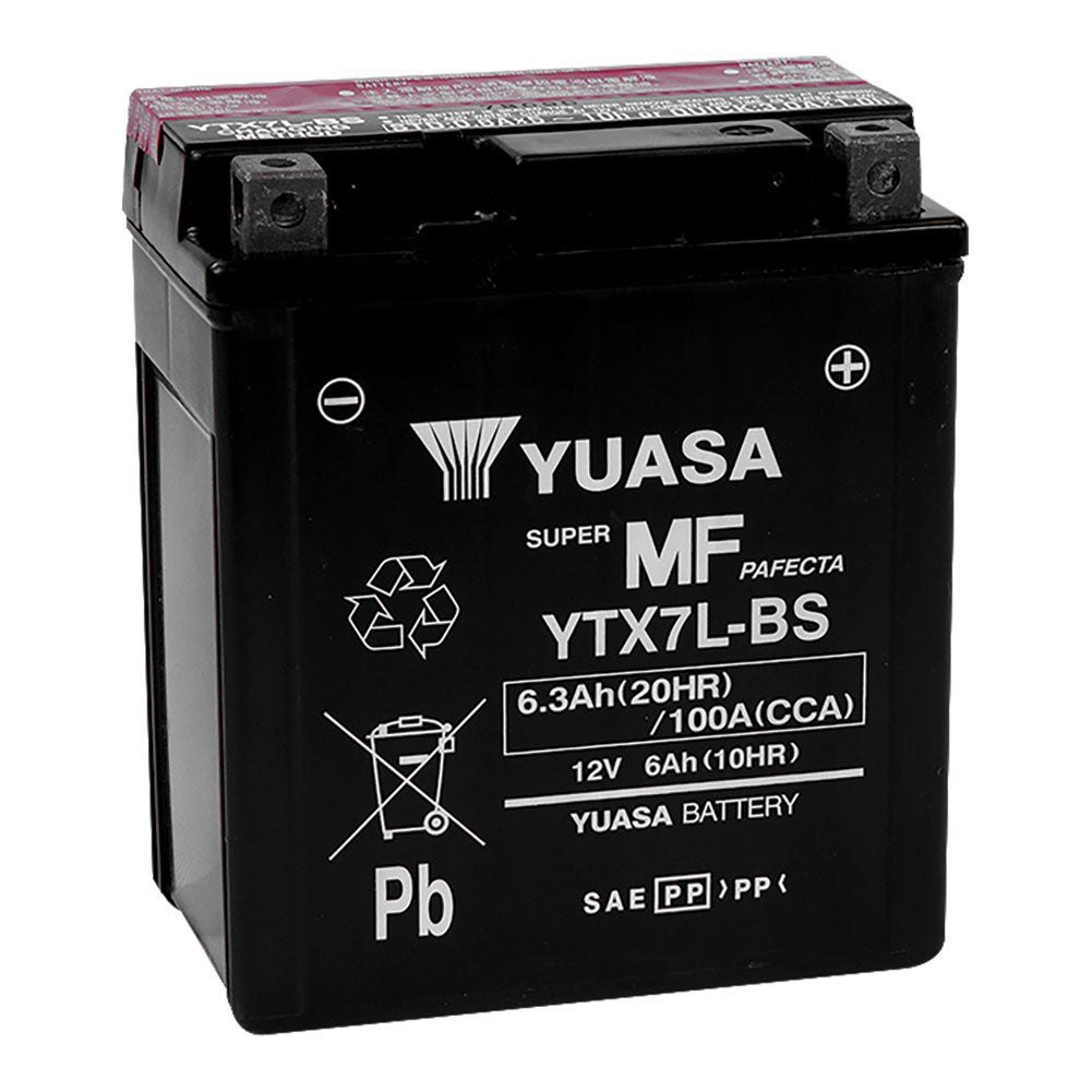 YUASA No Maintenance Battery with Acid YTX7LBS #YUAM327BS