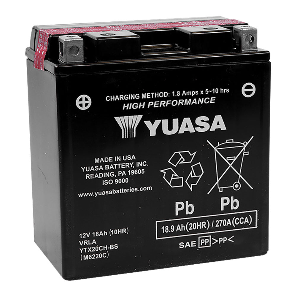 YUASA No Maintenance Battery with Acid YTX20CHBS #YUAM6220C