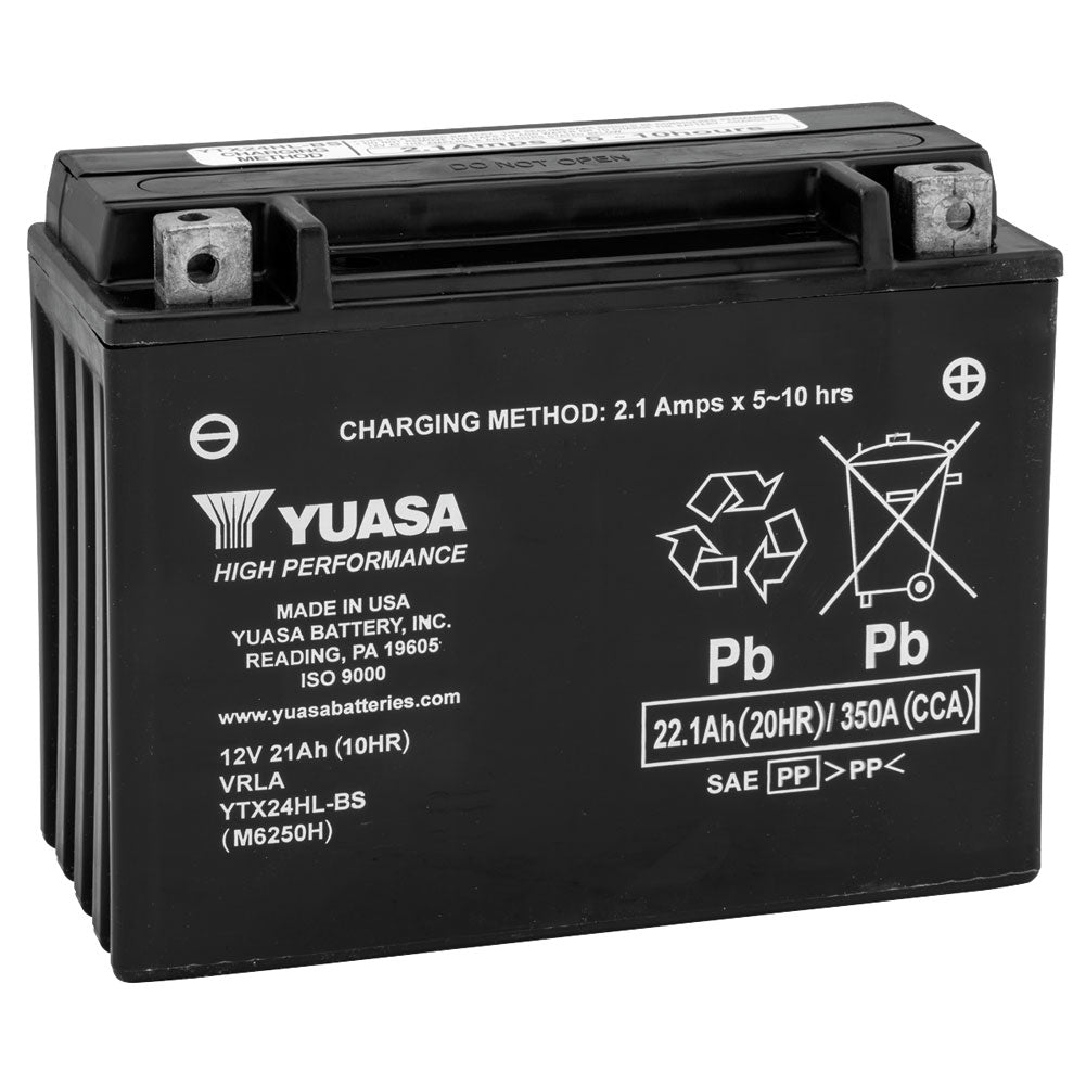 YUASA No Maintenance Battery with Acid YTX24HLBS#mpn_YUAM6250H