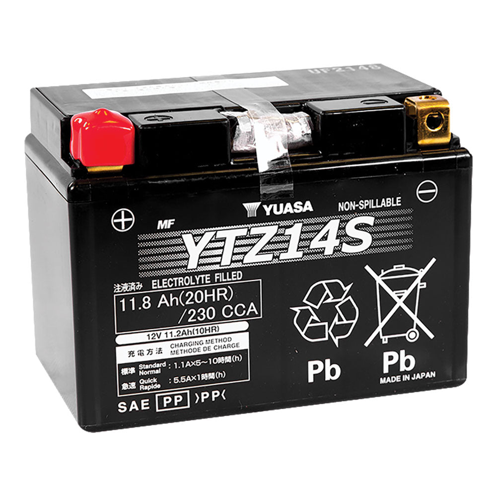 YUASA No Maintenance Battery with Acid YTZ14S#mpn_YUAM72Z14