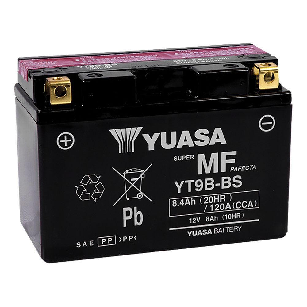 YUASA No Maintenance Battery with Acid YT9BBS#mpn_YUAM629B4