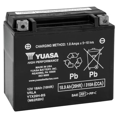 YUASA No Maintenance Battery with Acid YTX20HBS#mpn_YUAM62RBH