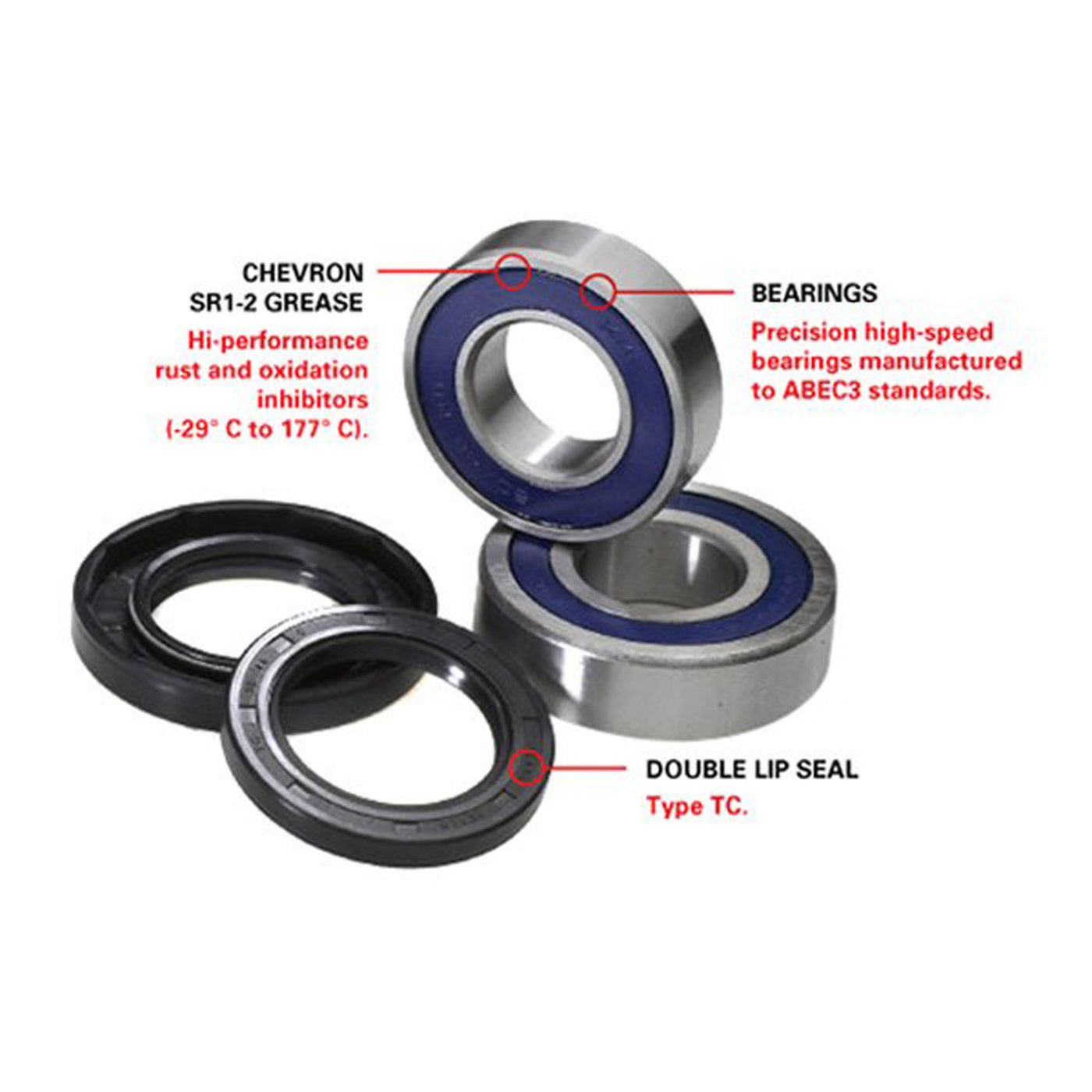 All Balls 25-1749 Racing Wheel Bearing Kit - Rear #25-1749