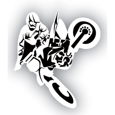 Attack Graphics Rider Decals Tail Whip 3.75" x 3.5" White#mpn_98-0378