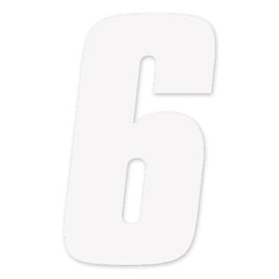 FACTORY EFFEX PRO 4" WHITE NUMBER "6"#mpn_04-2566