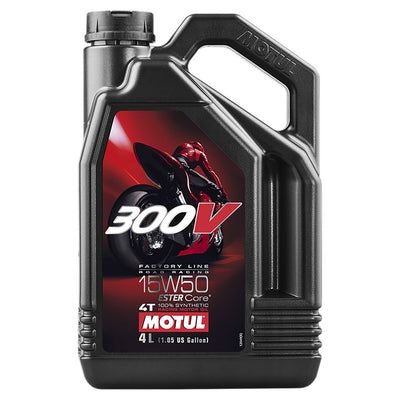 Motul 300V 4T Factory Line Full Synthetic Motor Oil 15W-50 4 Liter#mpn_104129