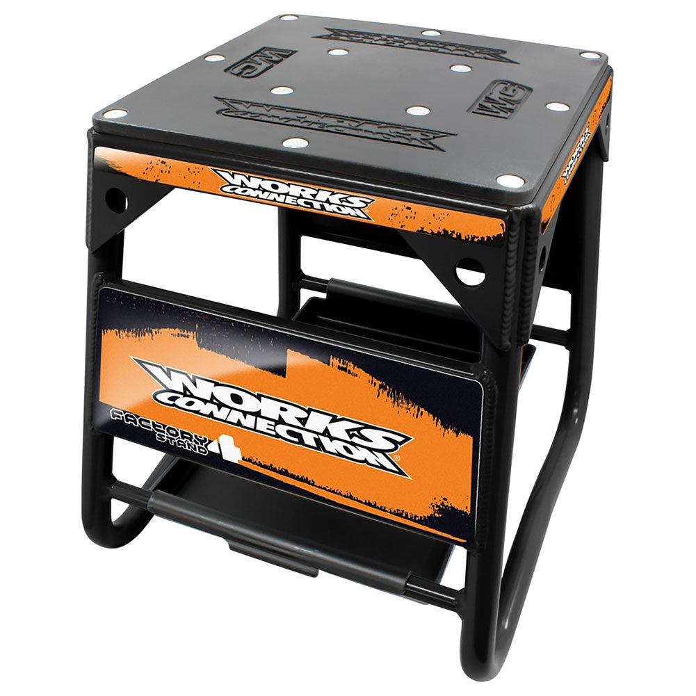 Works Connection Factory 4 Stand Black w/Orange Decals#mpn_16-144