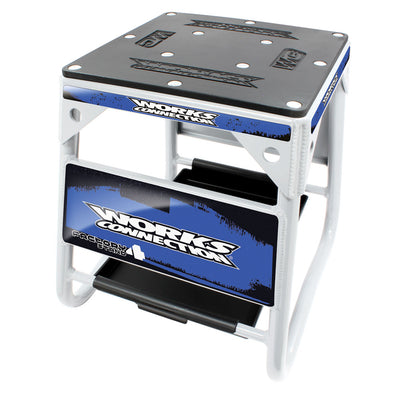 Works Connection Factory 4 Stand White w/Blue Decals#mpn_16-150