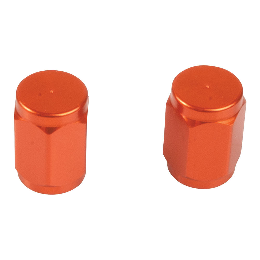 Tusk Billet Aluminum Valve Stem Caps Orange#mpn_143-506-0003
