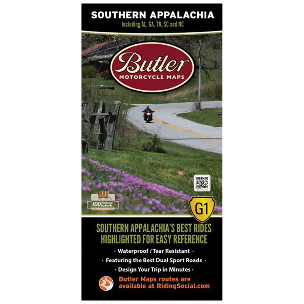 Butler Motorcycle Maps Southern Appalachia#mpn_SO. APPALACHIA / MP-112