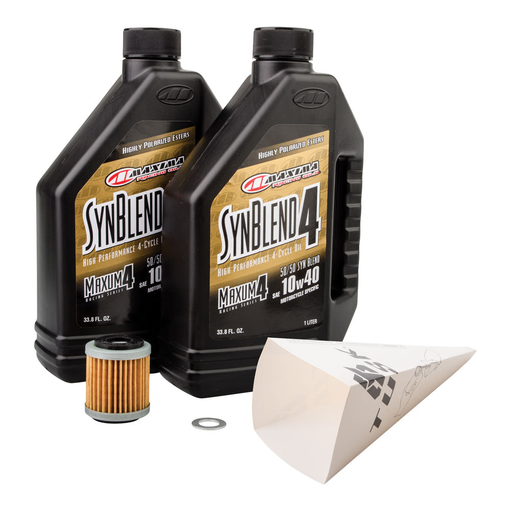 Tusk 4-Stroke Oil Change Kit Maxima Synthetic Blend 10W-40 For YAMAHA WR250F 2003-2009,2011-2013,2015-2019#mpn_15298600503b07-4d92c5
