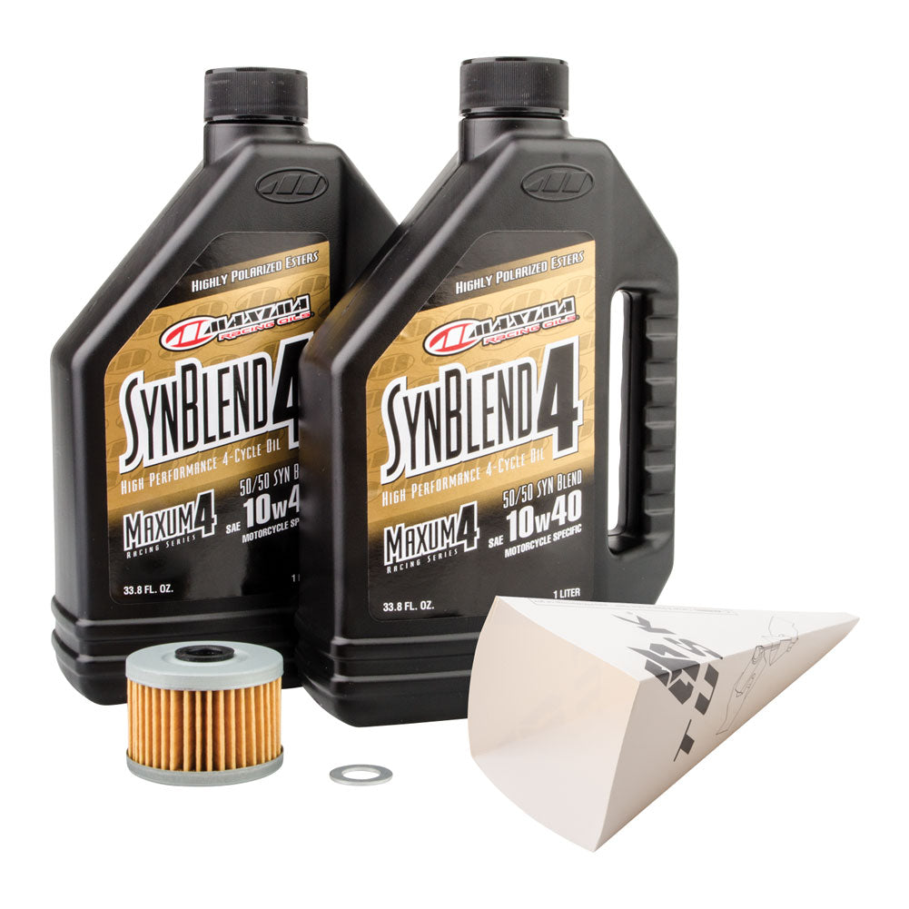 Tusk 4-Stroke Oil Change Kit Maxima Synthetic Blend 10W-40 For KAWASAKI KFX 450R 2008-2014#mpn_1529860066e7e7-411e5b