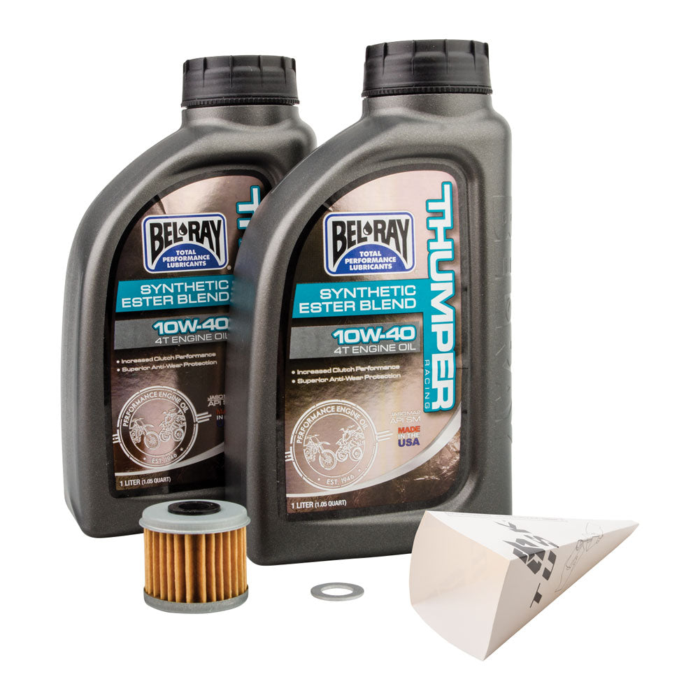 Tusk 4-Stroke Oil Change Kit Bel-Ray Thumper Synthetic Blend 10W-40 For KAWASAKI KFX 450R 2008-2014#mpn_1529860067fdb6-411e5b