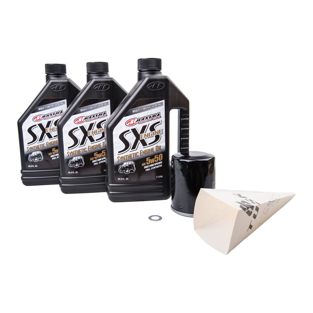Tusk 4-Stroke Oil Change Kit Maxima SXS Synthetic 5W-50 For POLARIS RZR XP 1000 Ride Command Edition 2018-2019#mpn_15298600728493-061f87