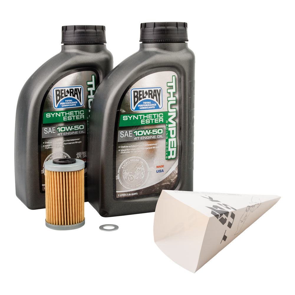 Tusk 4-Stroke Oil Change Kit Bel-Ray Thumper Synthetic 10W-50 For HUSABERG FE 390 2010-2012#mpn_1529860081808c-2835f5