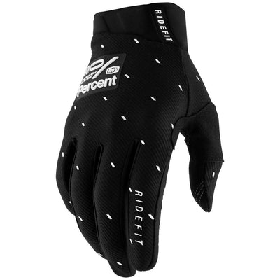 100% Ridefit Gloves Medium Slasher Black #10010-00036