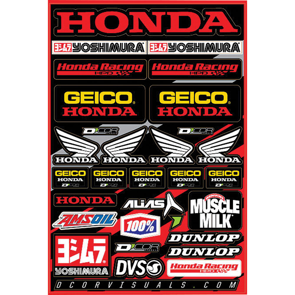 D'Cor Visuals Honda Team Geico Decal Sheet #40-10-114