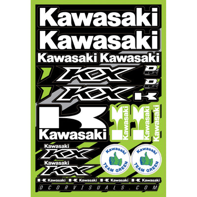D'Cor Visuals Kawasaki KX Decal Sheet#mpn_40-20-100