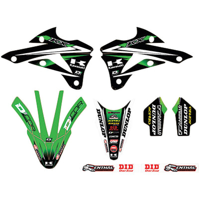 D'Cor Visuals Team Green Graphics Kit Green/Black #10-20-514