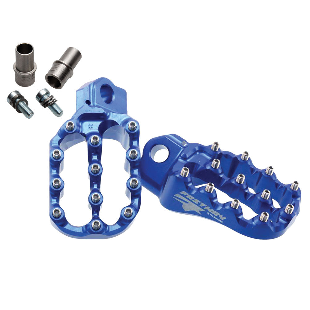 Fastway Evo Air Motorcycle Foot Pegs Kit Blue#mpn_1609420011