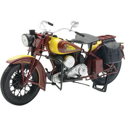 New Ray Die-Cast Indian Sport Scout 1934 Motorcycle Toy Replica 1:12 Scale Yellow#mpn_42113